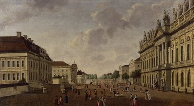 View of the armory and Unter den Linden Street by Carl Traugott Fechhelm